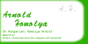 arnold homolya business card